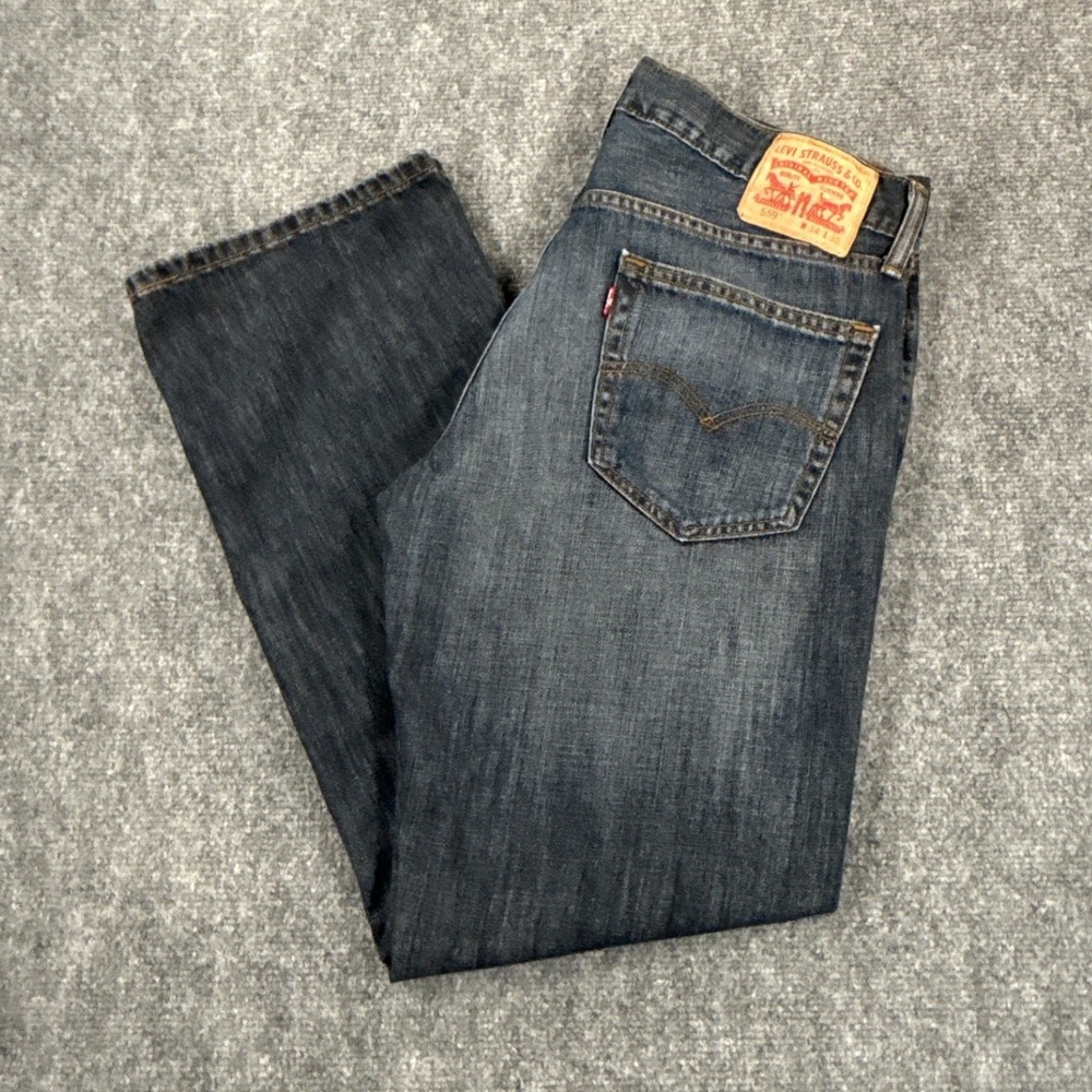 Levis 559 Jeans Mens 34x30 Blue Relaxed Straight Fit Medium Wash Denim